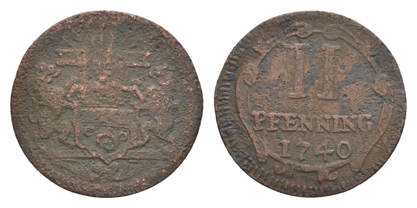 Мюнстер 2 пфеннига 1740 KM 337 медь 4651-639