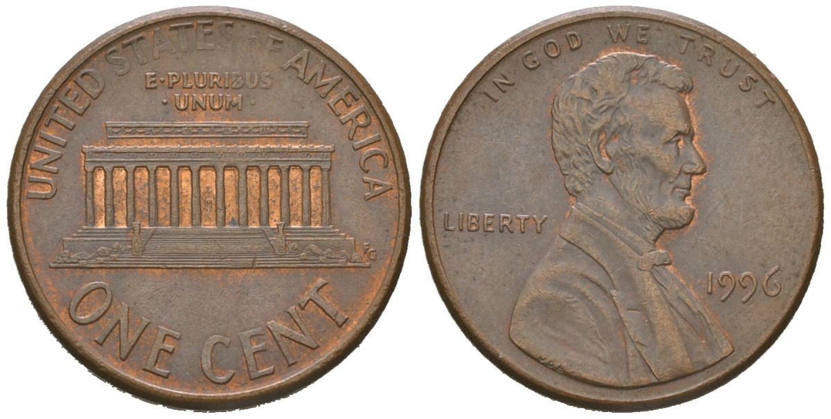 США 1 цент 1986 KM 201b цинк плакированная медью 4580-719