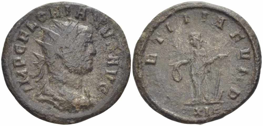 Римская Империя аврелианиан 276 Флориан LAETITIA FVND Рим Very fine RIC 34 бронза 1073-17-61