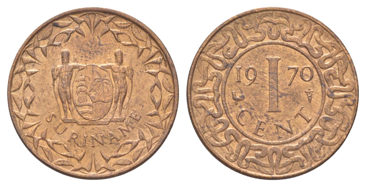 Суринам 1 цент 1970 KM 11 бронза UNC 4625-239