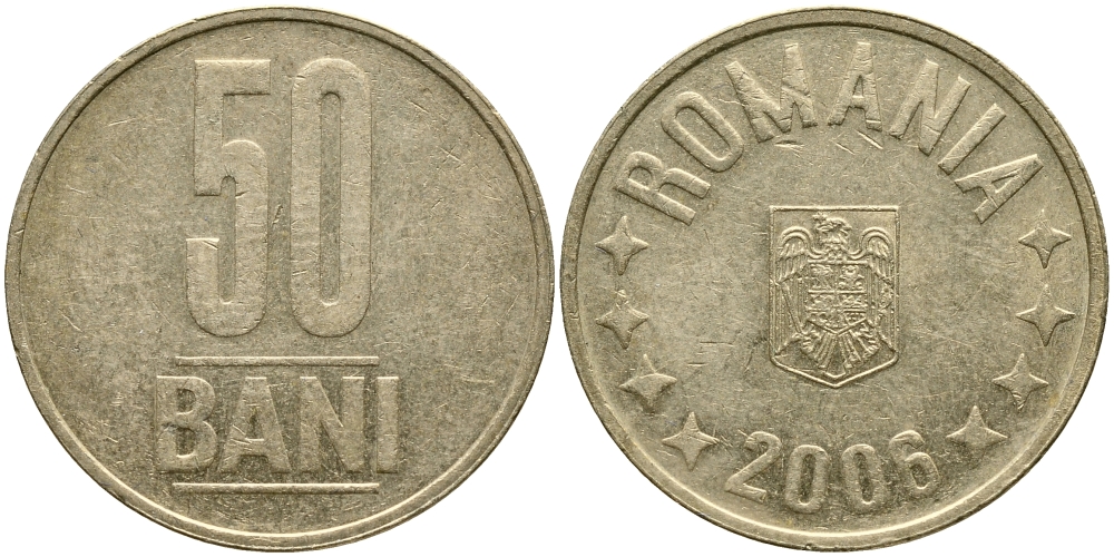 РУМЫНИЯ 50 БАНИ 2006 KM 192 латунь 89-343