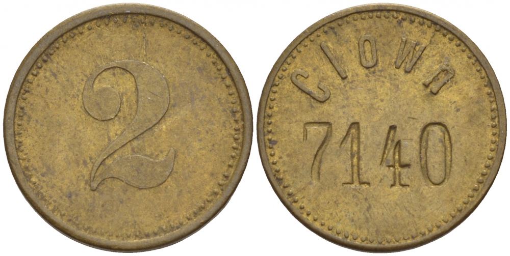 ЕВРОПА ЖЕТОН ИГРОВОЙ ND 2 CLOWN 7140 желтый металл 4532-1122