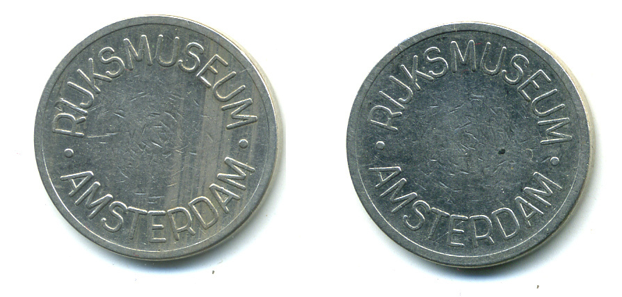 НИДЕРЛАНДЫ ЖЕТОН ND AMSTERDAM, RIJKSMUSEUM, ХУДОЖЕСТВЕННЫЙ МУЗЕЙ АМСТЕРДАМА белый металл 89-1812