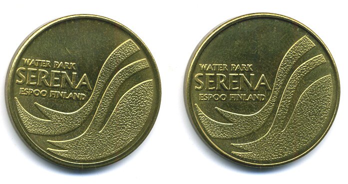 ФИНЛЯНДИЯ ЖЕТОН ВОДНОГО ПАРКА СЕРЕНА 56-617