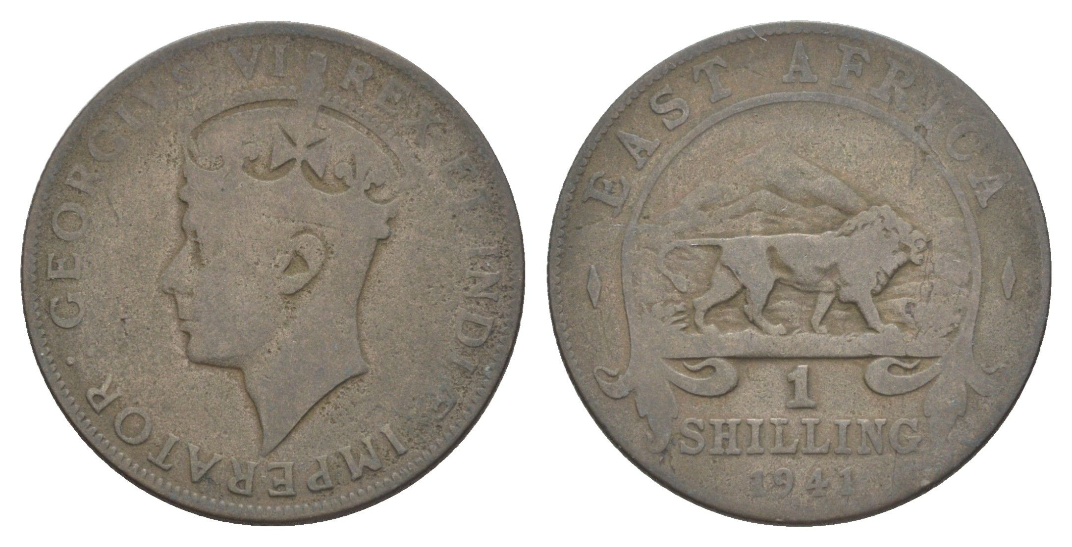 Британская Восточная Африка 1 шиллинг 1941 KM 28 серебро 4646-616