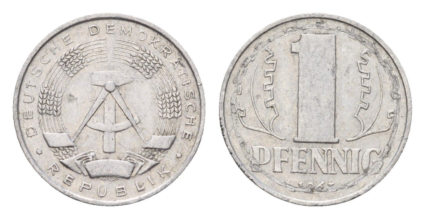 ГДР 1 пфенниг 1963 KM 8.1 алюминий 4617-125