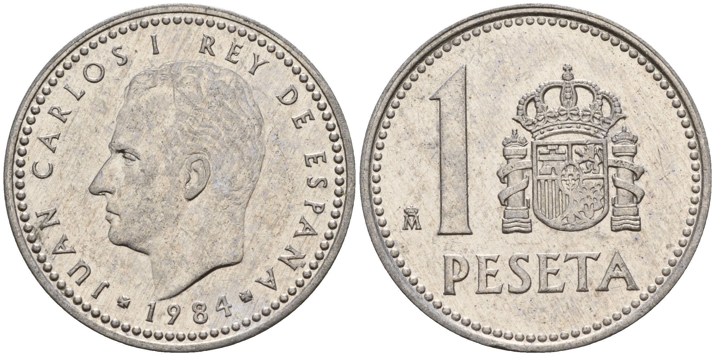 Испания 1 песета 1984 Хуан Карлос I (1975-2014) KM 821 алюминий    4597-132