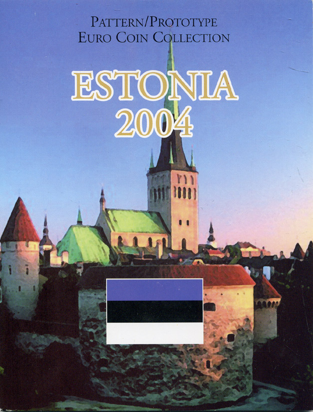 Эстония набор из 8 монет 2004 европробники, в оригинальном картонном буклете 5-6-3-45
