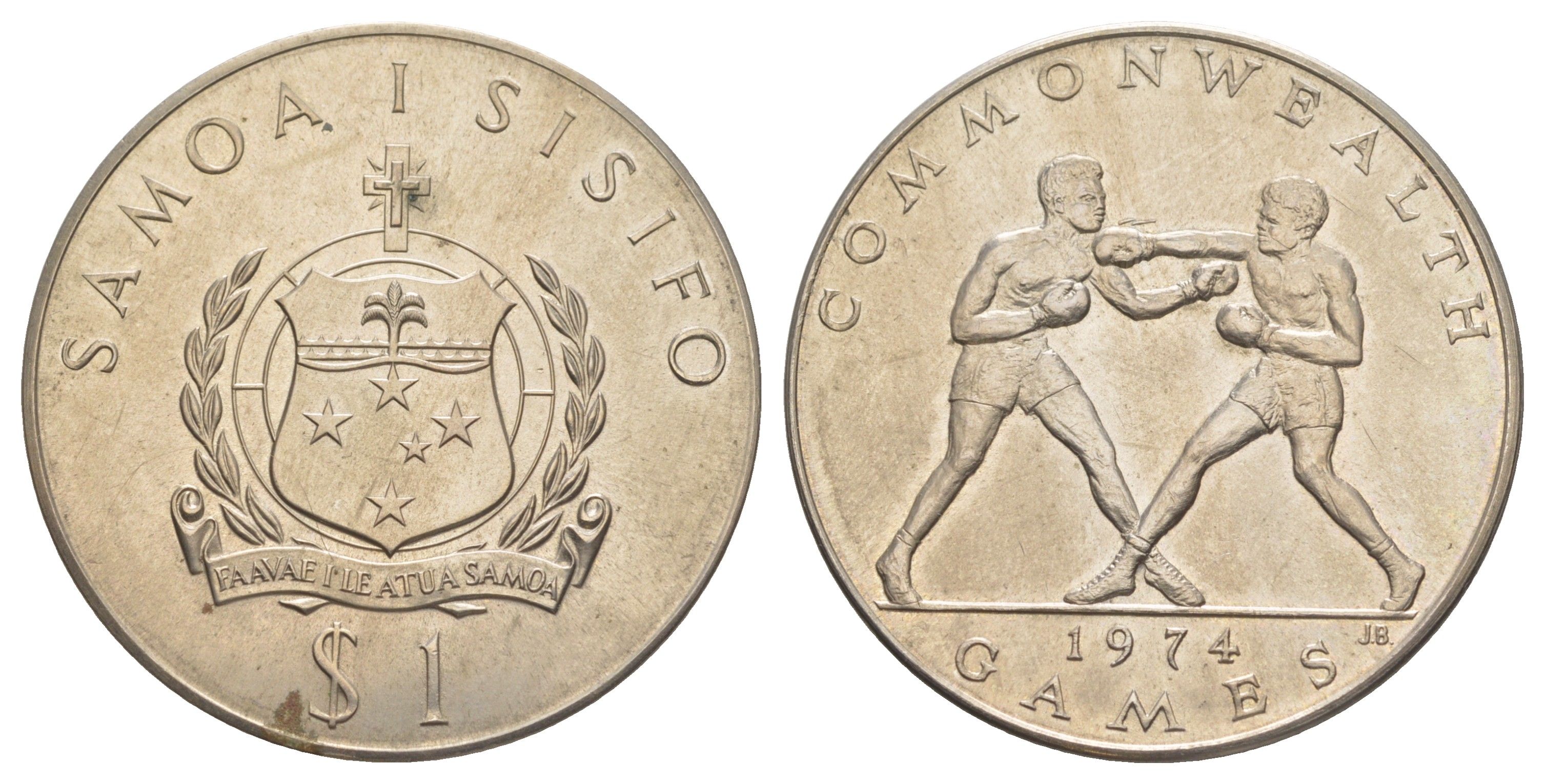 Самоа 1 тала 1974 Игры Содружества - бокс KM 18 медно-никель UNC 4184-735