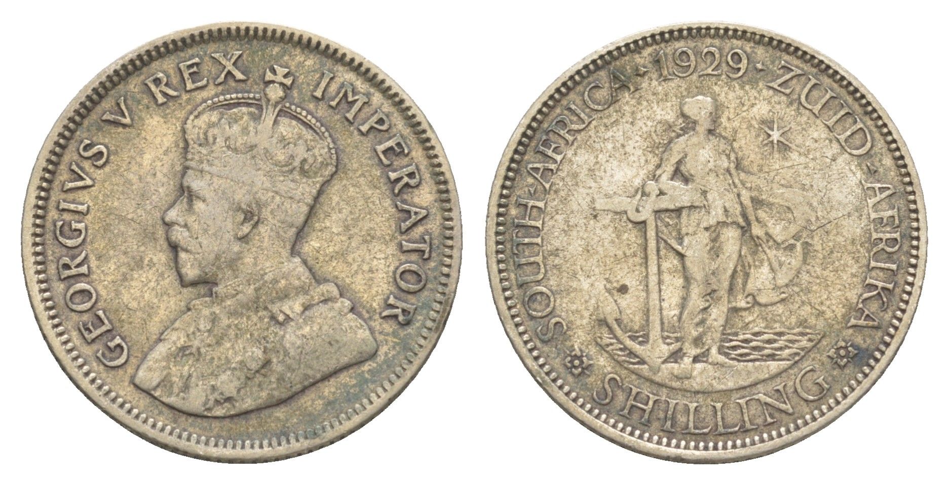 ЮАР 1 шиллинг 1929 KM 17.2 серебро 4178-636