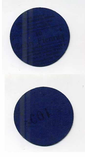 Германия 10 пфеннигов 1916 Галле на реке Зале, лагерь военнопленных офицеров C-3067, Tieste 329.02 пластик 504-59-2-1