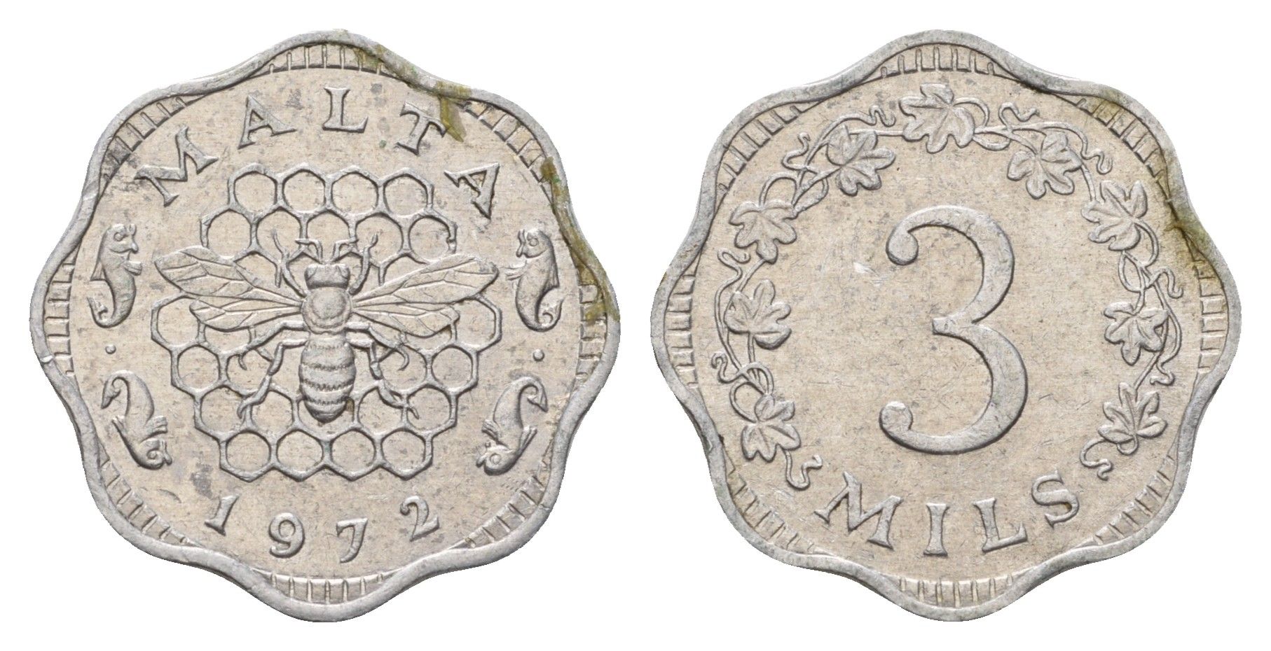 Мальта 3 миля 1972 KM 6 алюминий 4546-232