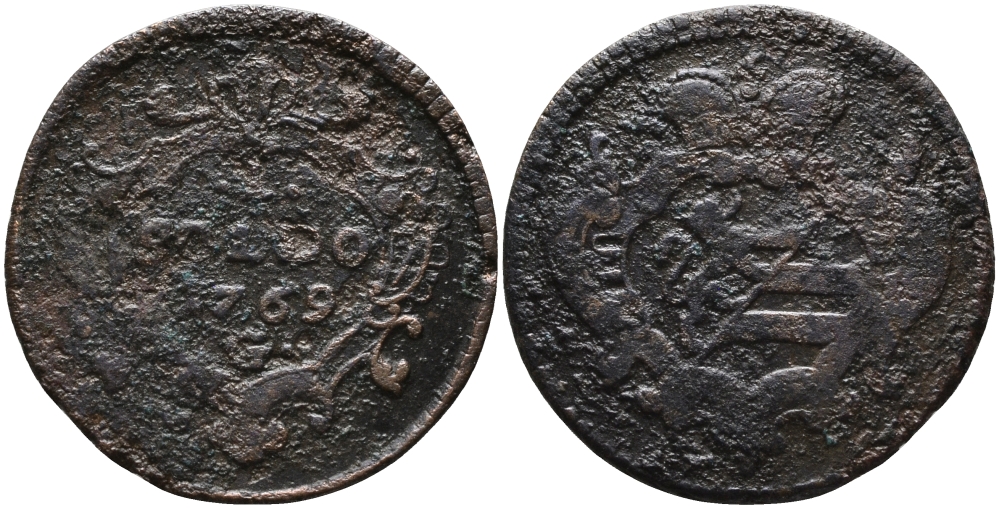 ИТАЛИЯ, ГОРИЦИЯ 1 СОЛЬДО 1769 G KM 2 медь 4387-848