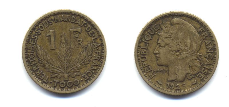 ФРАНЦУЗСКОЕ ТОГО 1 ФРАНК 1925 57-112