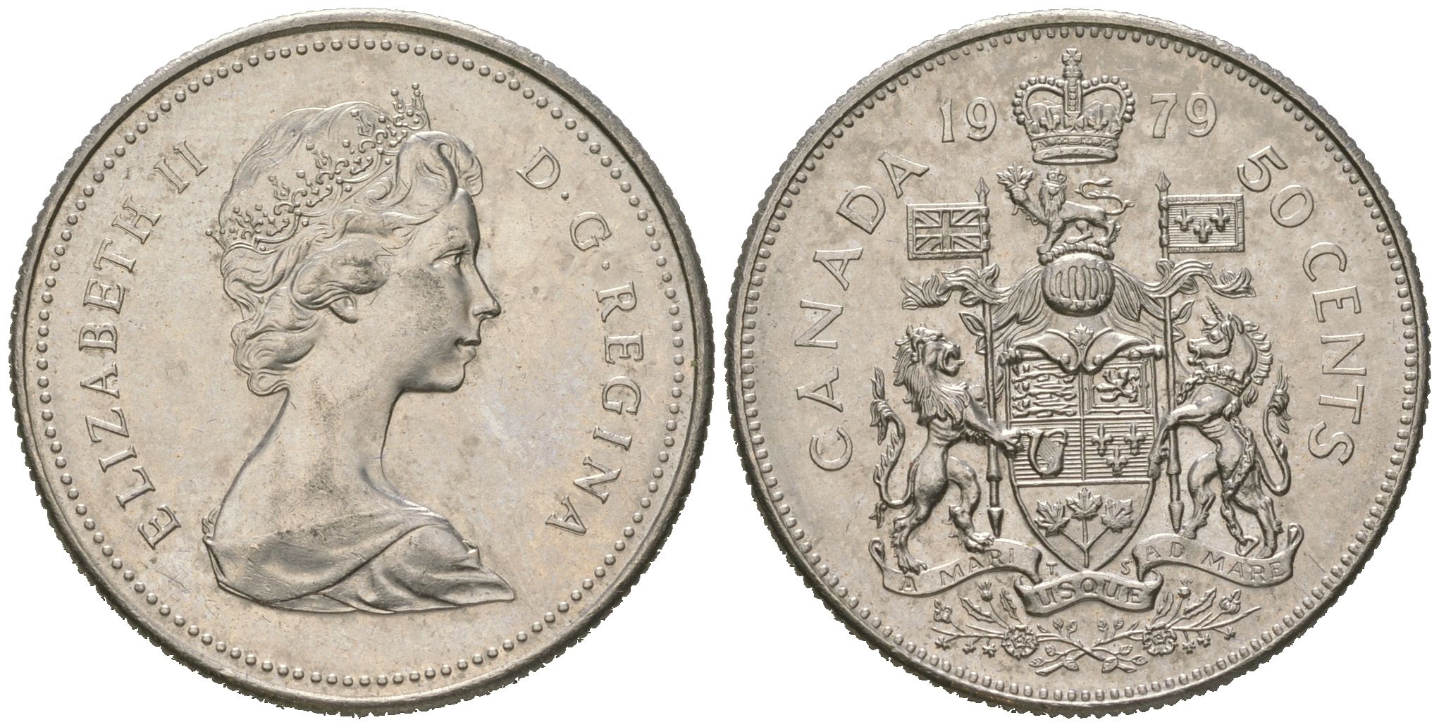 Канада 50 центов 1979 Елизавета II (1952-2022) KM 75.3 никель UNC 4620-353