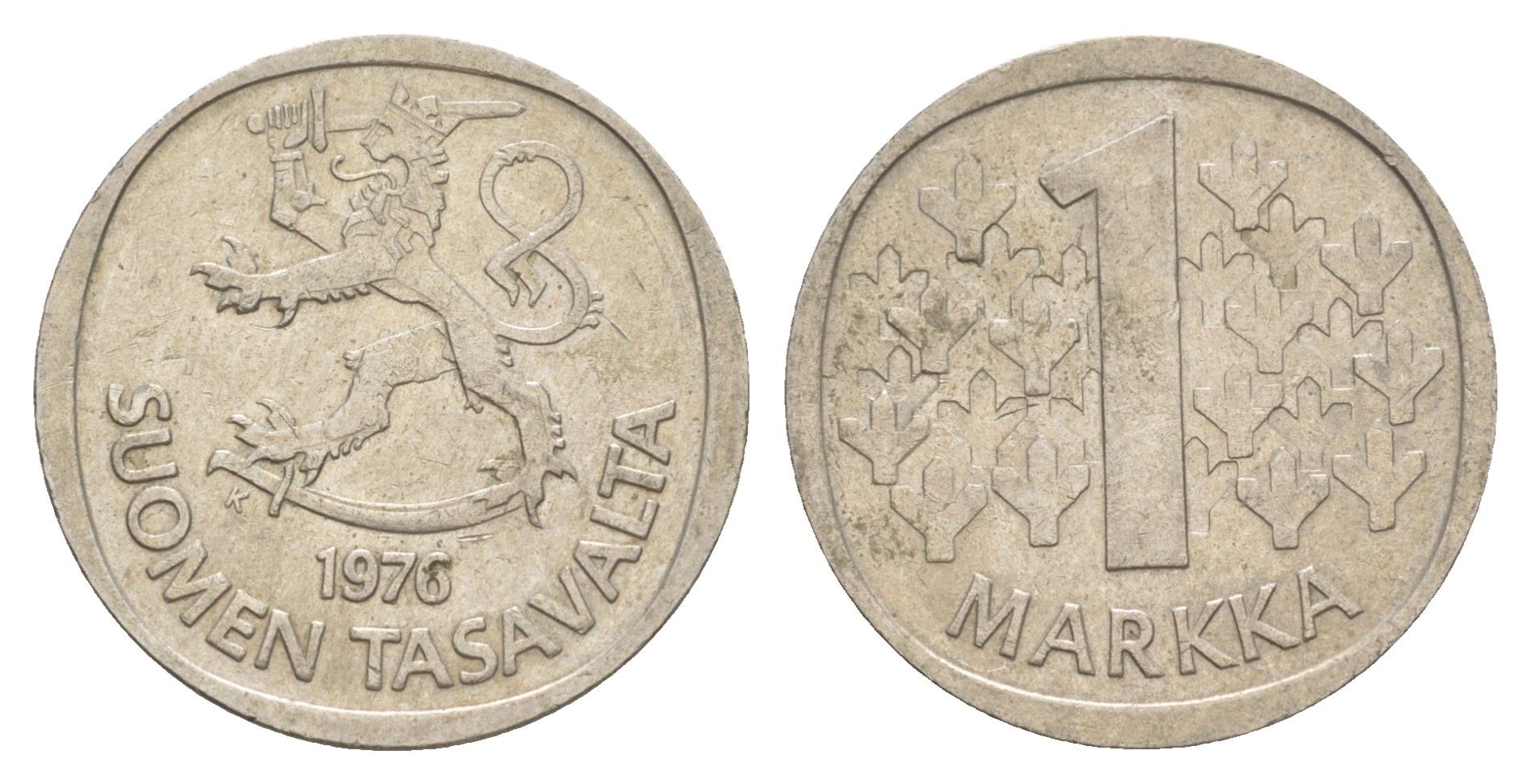 Финляндия 1 марка 1976 KM 49a медно-никель 4648-541