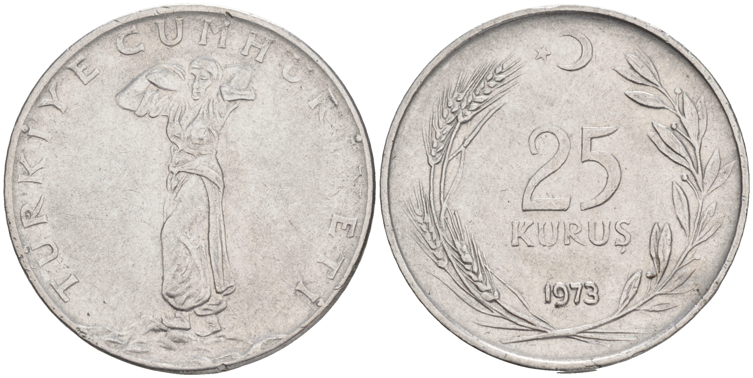 ТУРЦИЯ 25 КУРУШЕЙ 1973 KM 892.3 сталь 4561-651