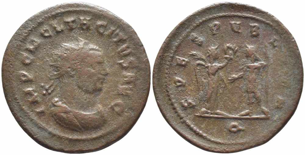 Римская Империя аврелианиан 276 Тацит SPES PVBLICA Кизик Very fine RIC 208 бронза 1073-16-64