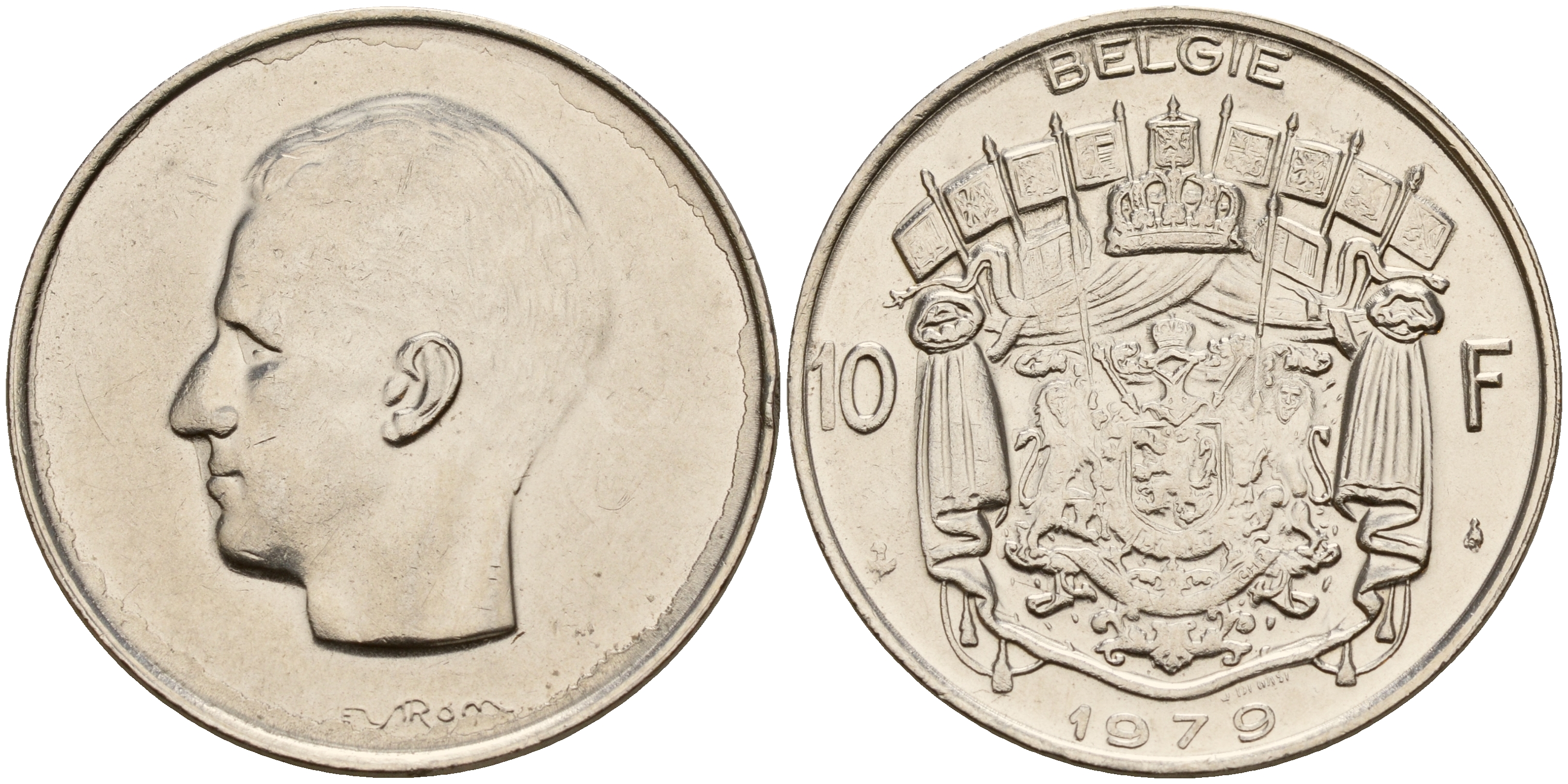 Бельгия 10 франков 1979 Belgie KM 156.1 никель    4187-515