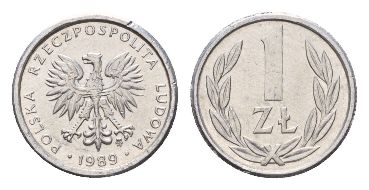 Польша 1 злотых 1989 Y 49.2 алюминий 4627-229