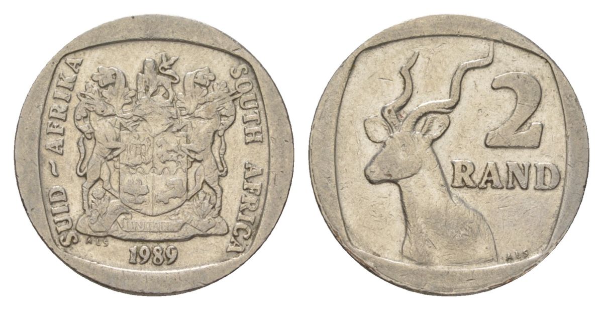 ЮАР 2 ранда 1989 KM 139 медь плакированная никелем 4626-1012
