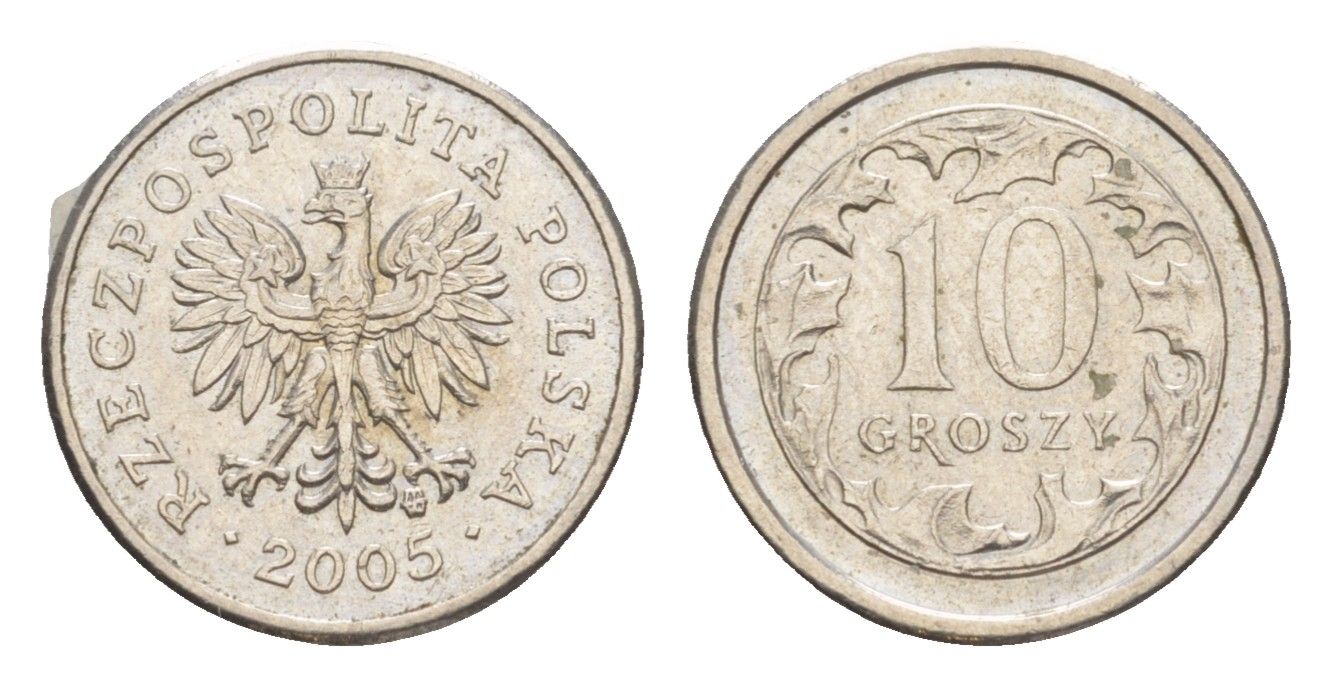 Польша 10 грошей 2005 Y 279 медно-никель 4381-822