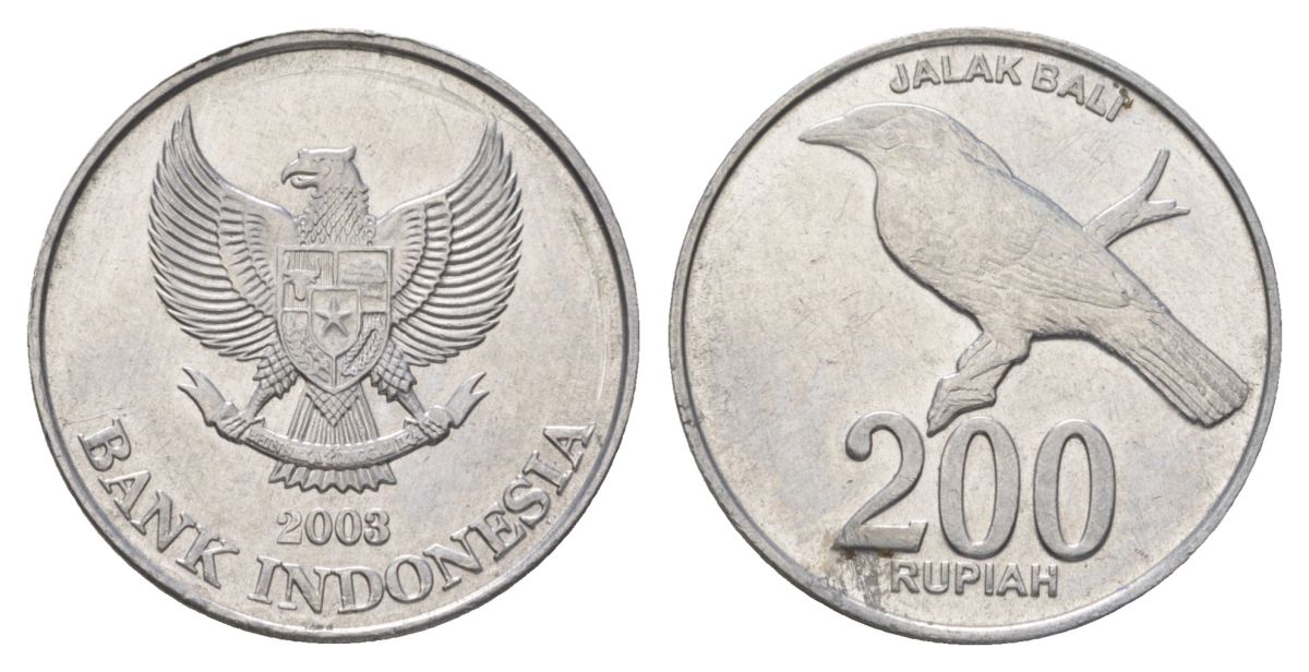 Индонезия 200 рупий 2003 KM 66 алюминий UNC 4624-1022