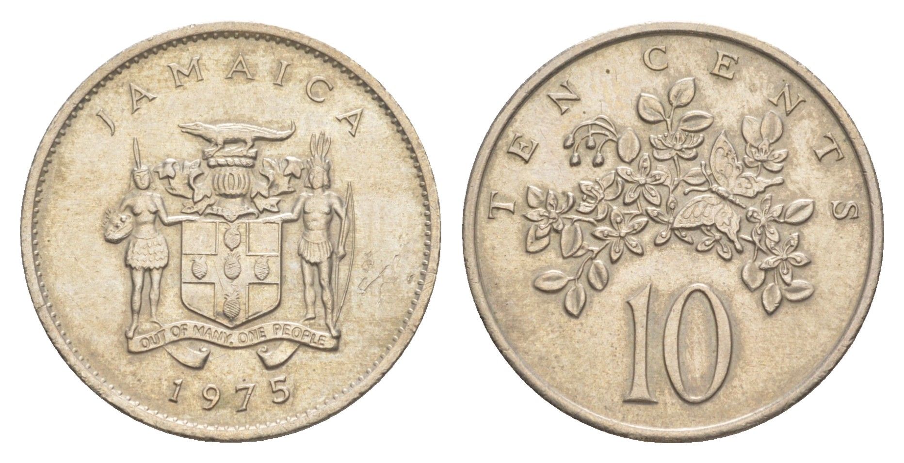 Ямайка 10 центов 1975 KM 47 медно-никель 4641-756