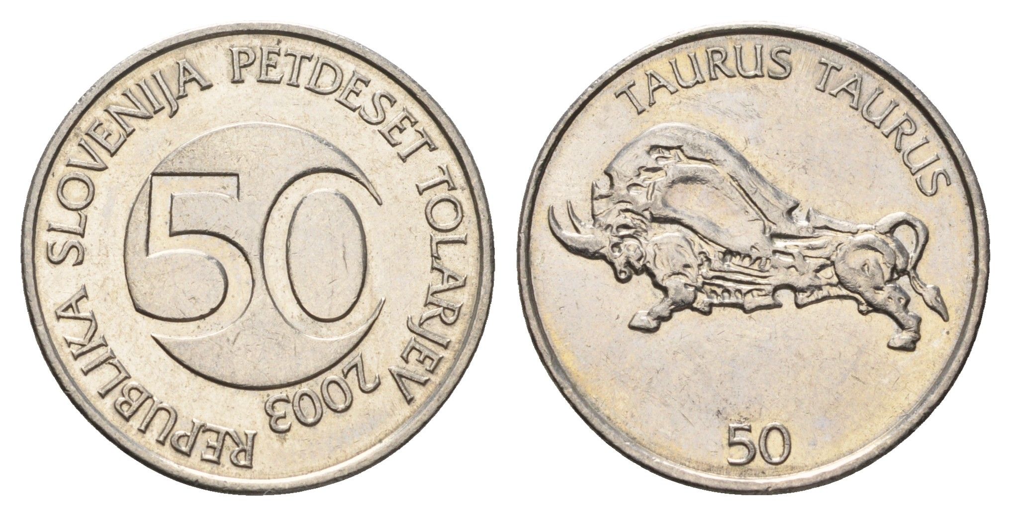 Словения 50 толаров 2003 KM 52 медно-никель 4703-137