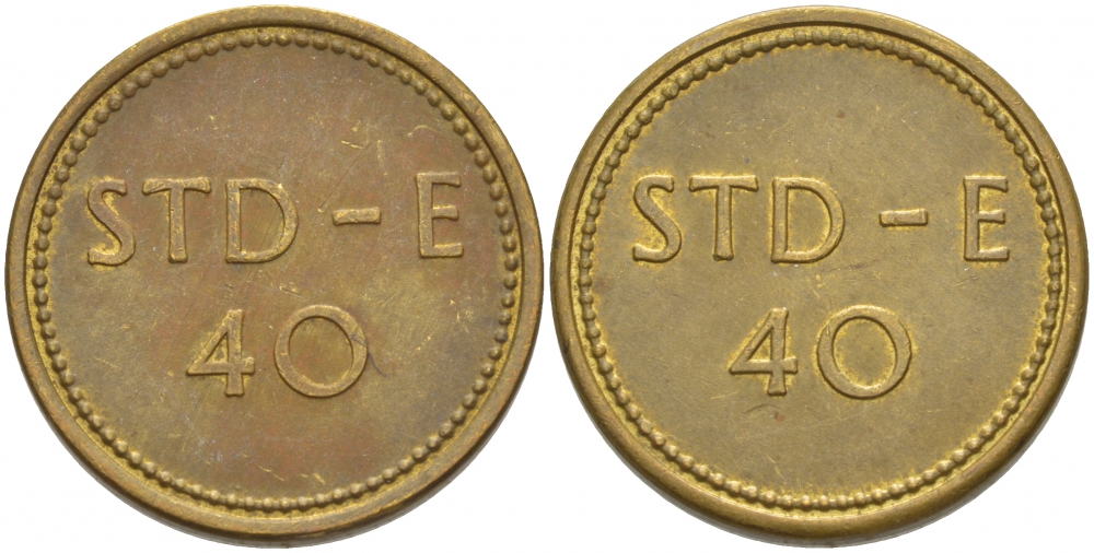 ДАНИЯ ЖЕТОН ИГРОВОЙ ND STD-E 40 желтый металл 4544-811