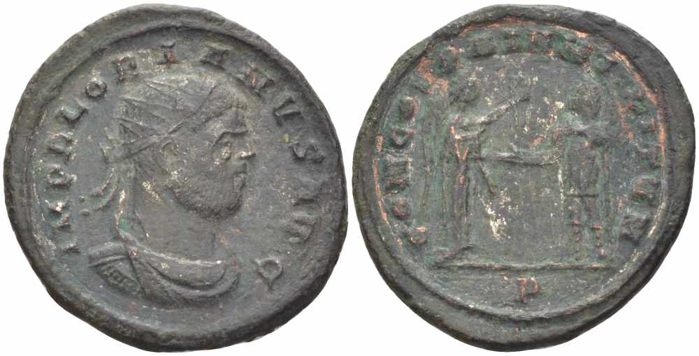 Римская Империя аврелианиан 276 Флориан CONCORDIA MILITVM Кизик Good Very fine RIC 116 бронза 1073-17-45