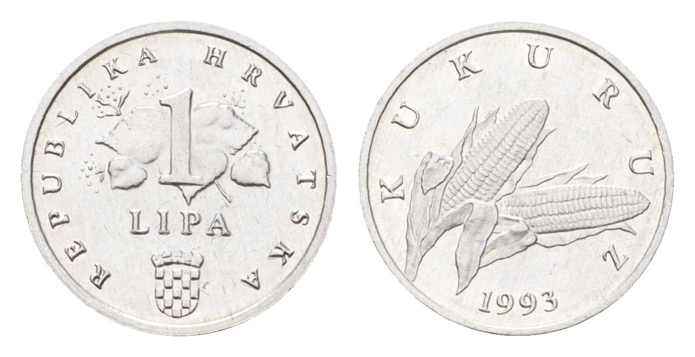 Хорватия 1 липа 1993 нечетный год KM 3 алюминий 4659-655