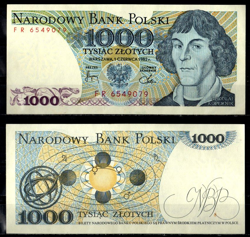 Польша 1000 злотых 1982 Pick 146 c бумага 6294-53-1-1