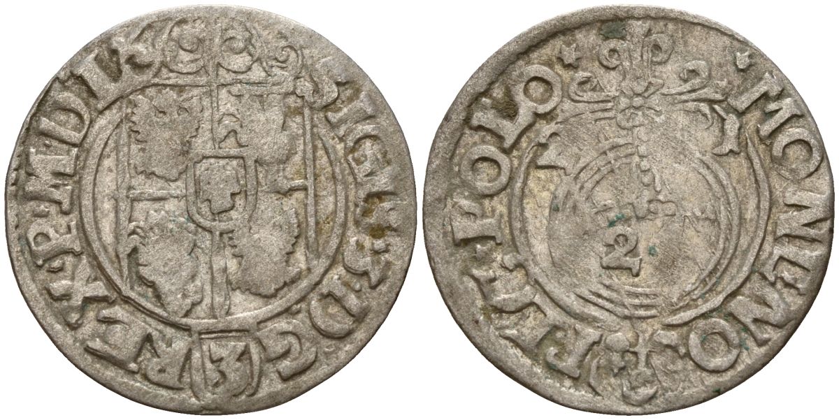 Польша 3 полкера (3 полторака - 1 крейцер) 1621 Сигизмунд III Ваза (1587-1632) Gorecki B.21 серебро 4158-842