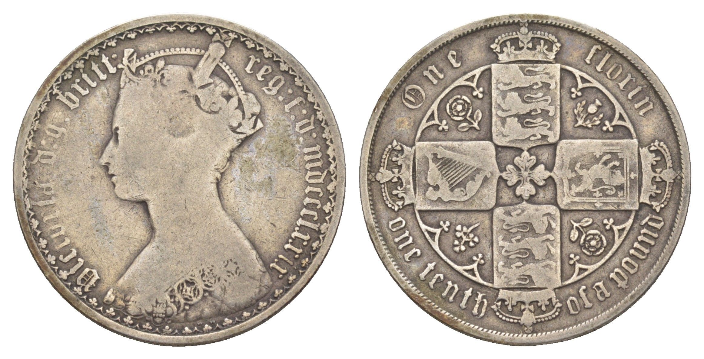 Великобритания 1 флорин 1879 Виктория (1837-1901) KM 746.4, Spink 3897 серебро 1526-511