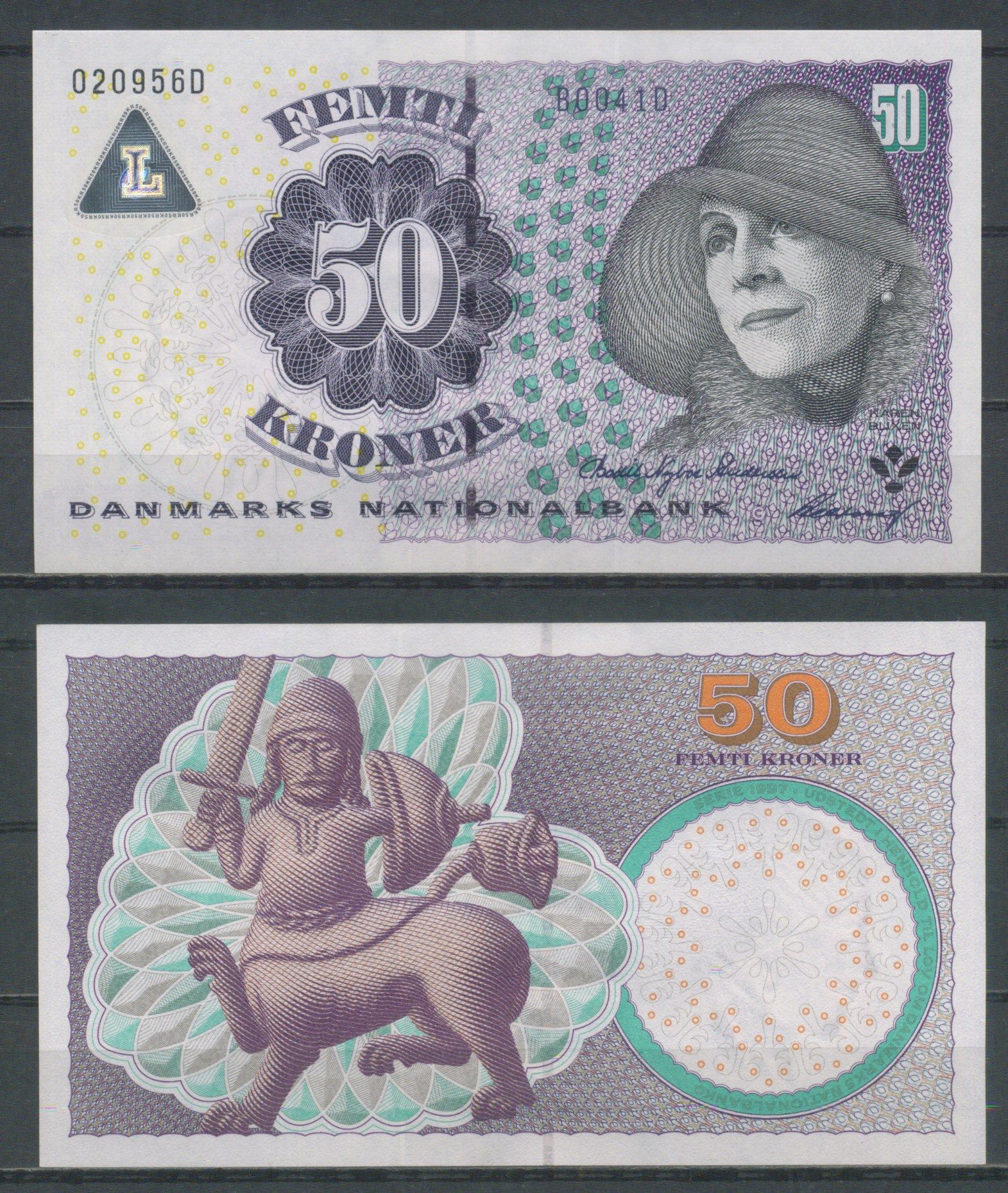 Дания 50 крон 2004 Pick 60 a (2) бумага UNC (пресс) 2198-8-3-2