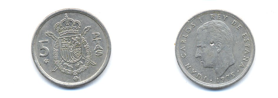 ИСПАНИЯ 5 ПЕСЕТ 1979 KM 807 медно-никель 54-1743