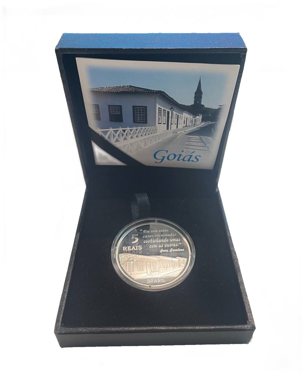 Бразилия 5 реалов 2012 ЮНЕСКО - Гояс, тираж 3.000 экземпляров, в оригинальной коробке, с сертификатом KM 682 серебро  PROOF  3-6-1-03