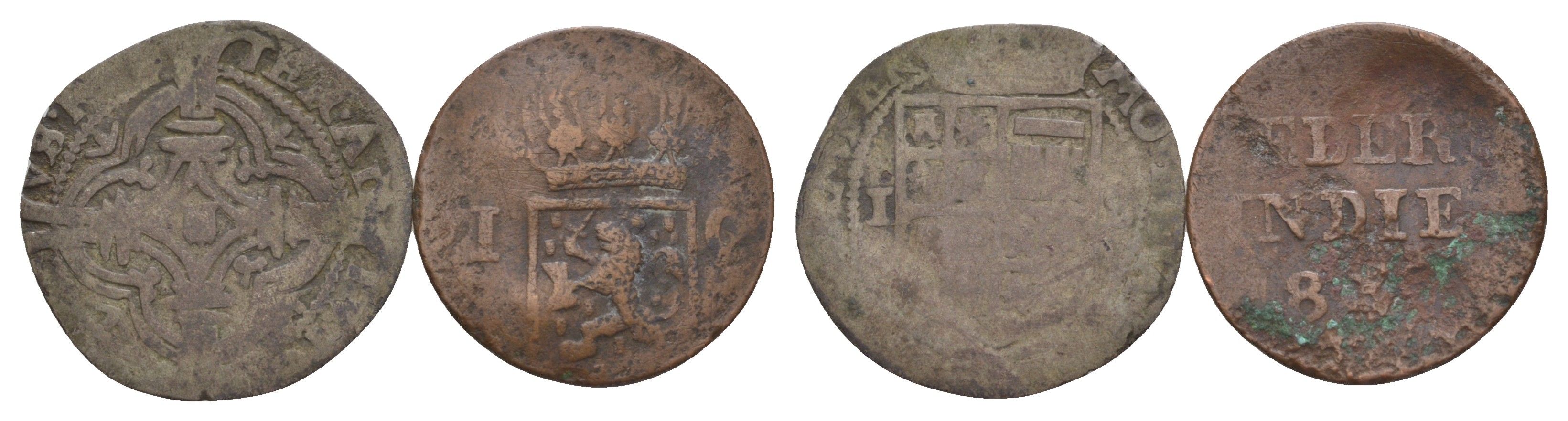 Монеты мира (Голландия и Брауншвейг) лот из 2 монет 4658-837-838