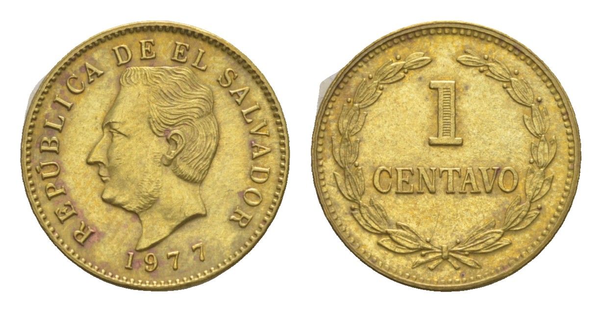 Сальвадор 1 сентаво 1977 KM 135.2 латунь 4644-225
