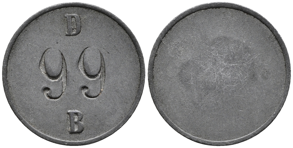 ЕВРОПА ЖЕТОН ND D 99 B, ДИАМЕТР 22 ММ. цинк 46-125