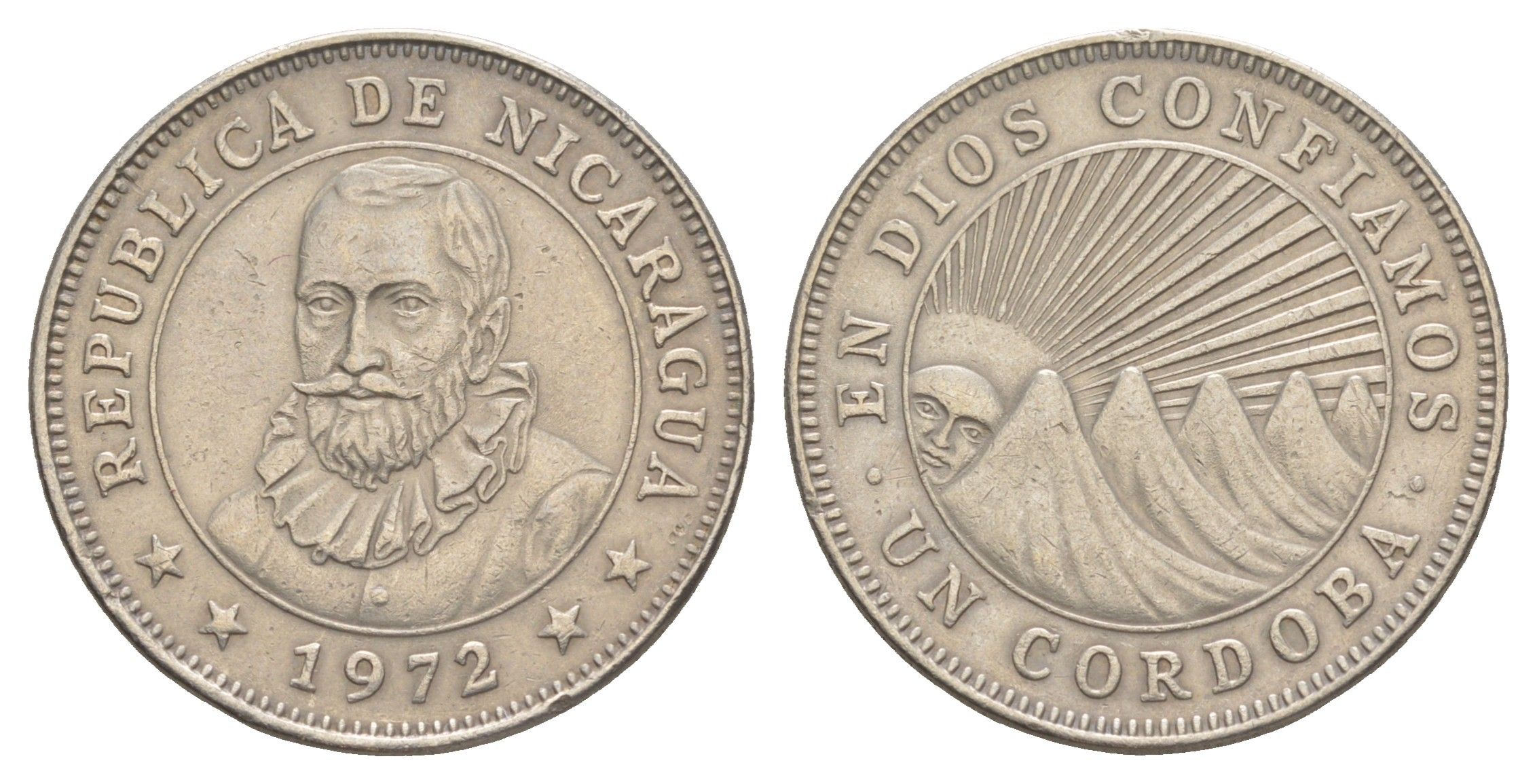 Никарагуа 1 кордоба 1972 KM 26 медно-никель 4641-343