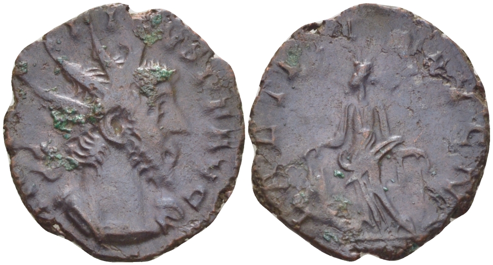 Римская Империя (императоры в Галлии) антониниан 272 - 273 Тетрик I. LAETITIA AVG N, Летиция, персонификация Радости, Колония Агриппины, Good Very fine RIC 90 биллон 1073-13-94