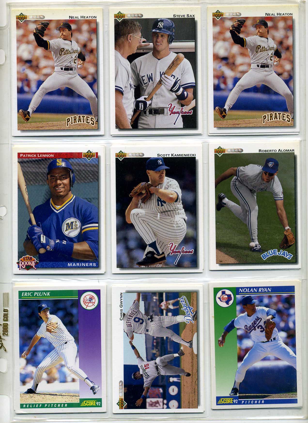 США КАРТОЧКИ БЕЙСБОЛЬНЫЕ 9 штук разных 7501-53