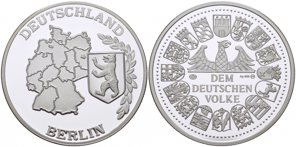 ФРГ МЕДАЛЬ ND ГЕРМАНИЯ - БЕРЛИН серебро PROOF 1077-4-22