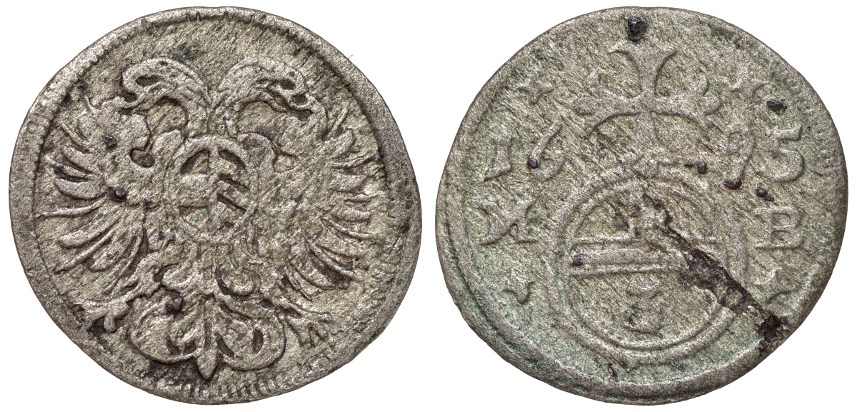 Германия, Польша, Силезия 3 пфеннига 1695 Леопольд I KM 594 серебро 4115-343