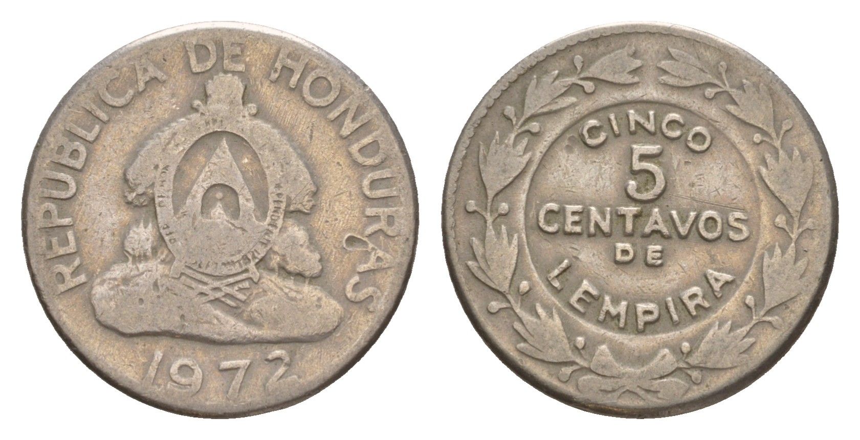 Гондурас 5 сентаво 1972 KM 72 медно-никель 4649-764