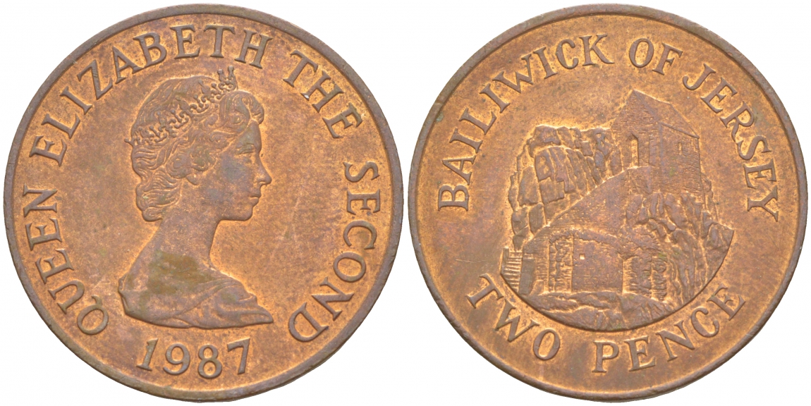 ДЖЕРСИ 10 ПЕНСОВ 1968 ЕЛИЗАВЕТА II KM 33 медно-никель 4545-1043