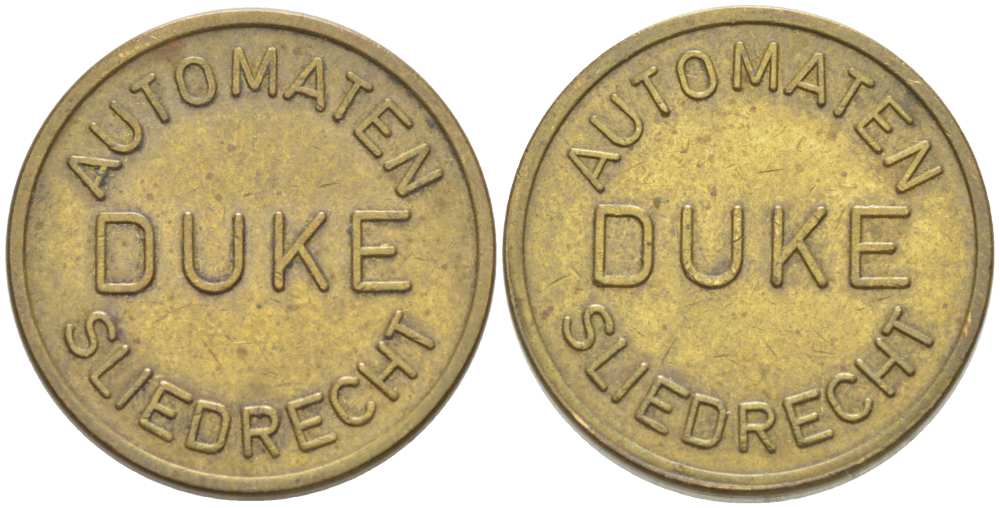 НИДЕРЛАНДЫ ЖЕТОН ND ГОРОД СЛИДРЕХТ, AUTUMATEN DUKE латунь 217-845