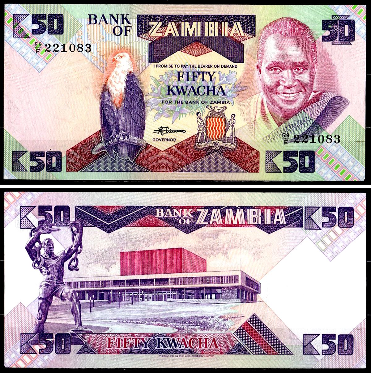 Замбия 50 квач 1986-1988 Pick 28 a бумага UNC (пресс) 7203-62-1-2